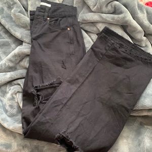 Black baggy jeans size 23 never worn